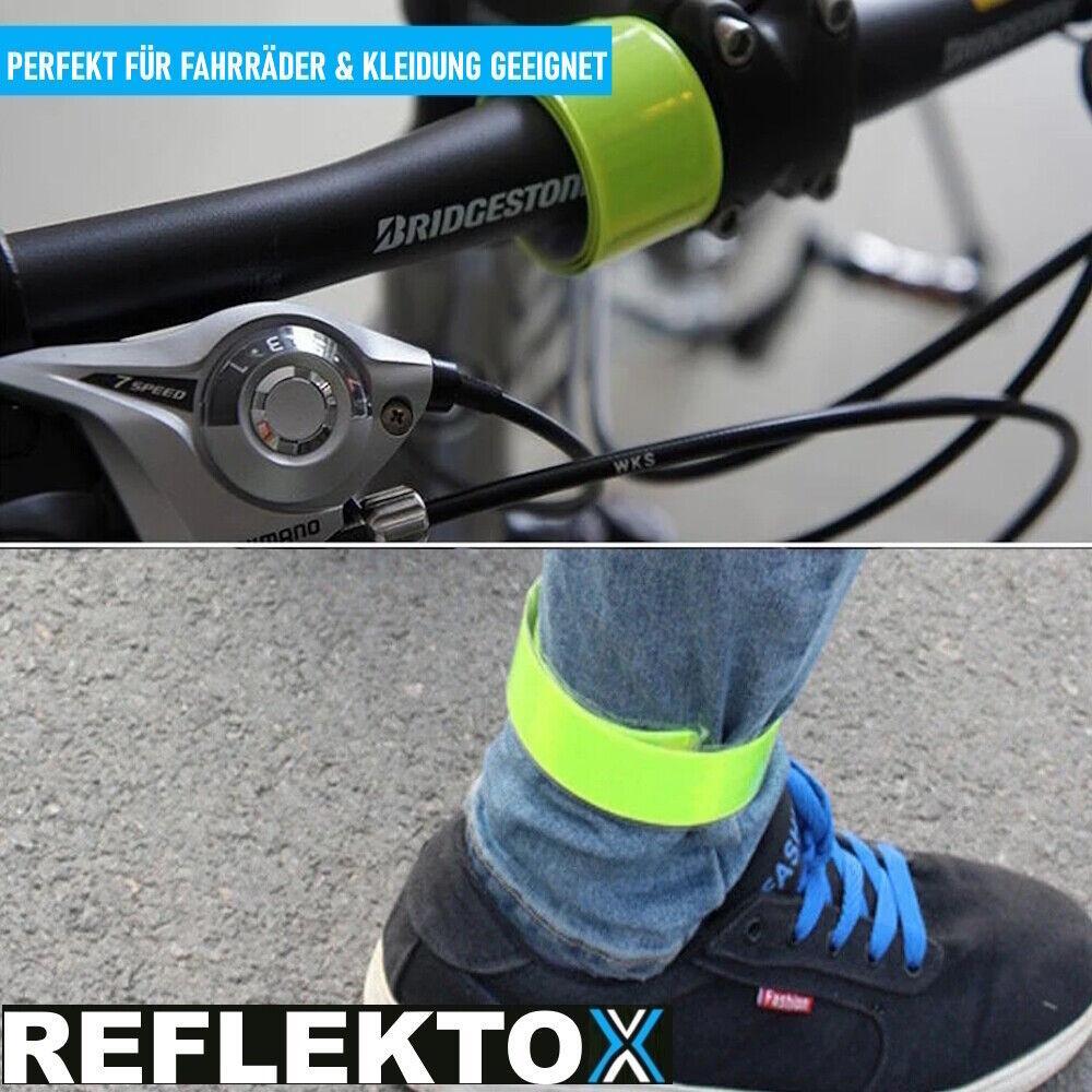 REFLEKTOX Schnapparmband Reflektorband Klatscharmband Slap Leuchtarmband 10er
