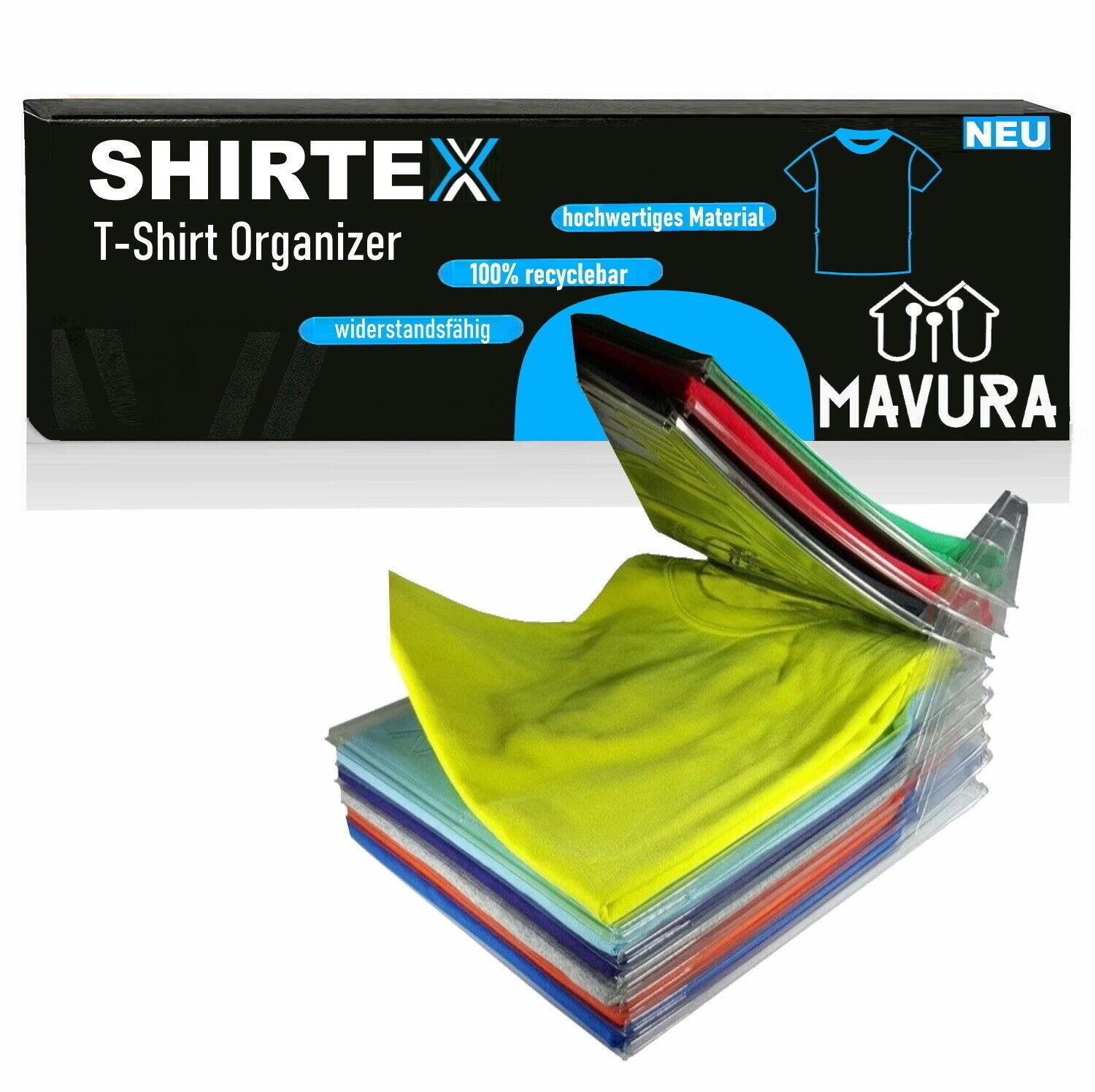 SHIRTEX T-Shirt Organizer stapelbar Aufbewahrungstasche Wäsche Shirts 10er Set