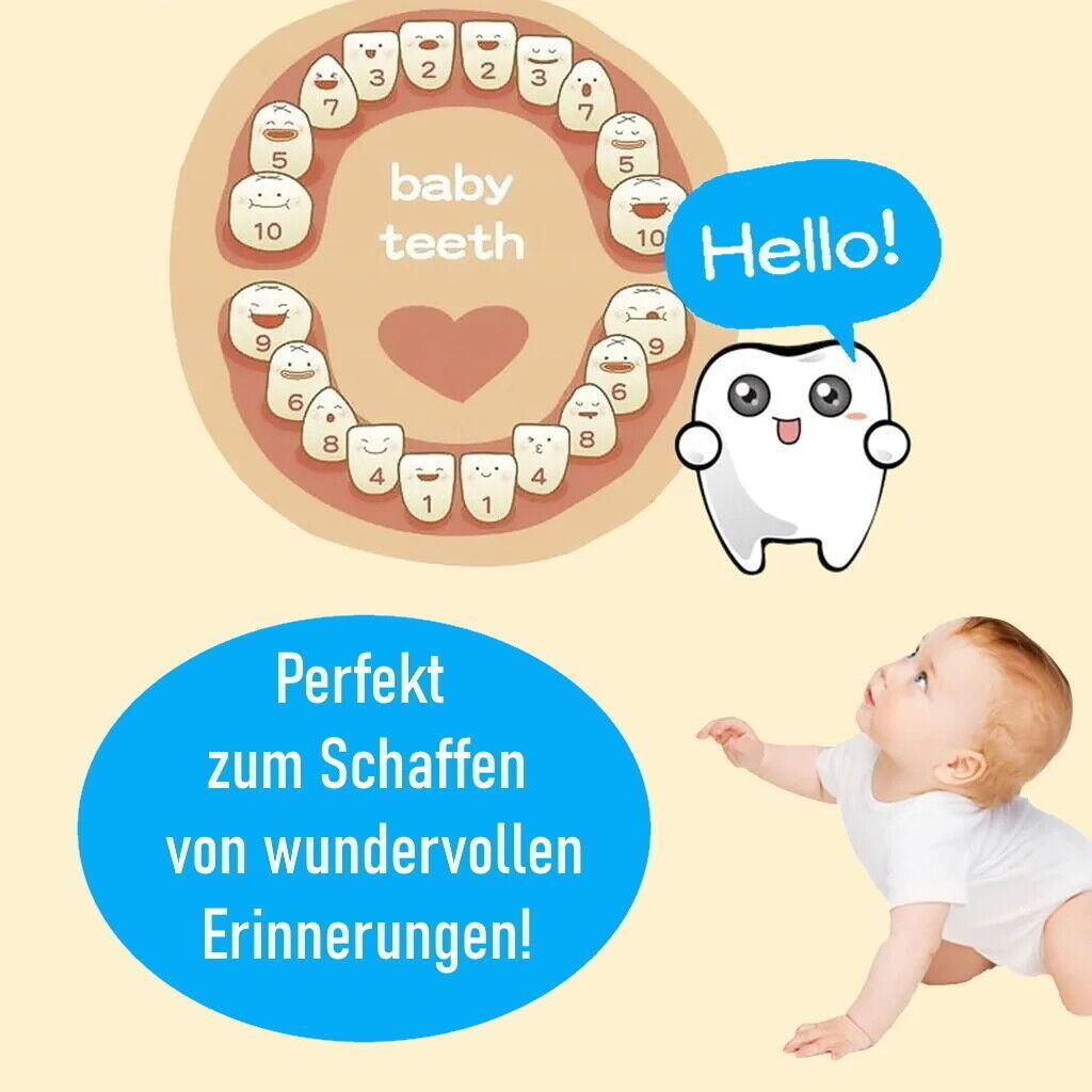 TOOTHBOX Milchzahndose Holz Zahndose Mädchen Jungen Baby Zahnbox Erinnerungsbox