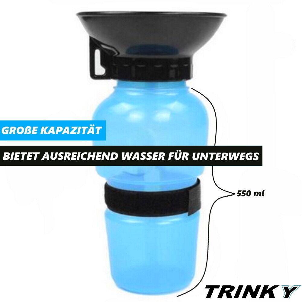 TRINKY Hundetrinkflasche Hunde Wasserflasche Trinknapf Wassernapf Trinkflasche