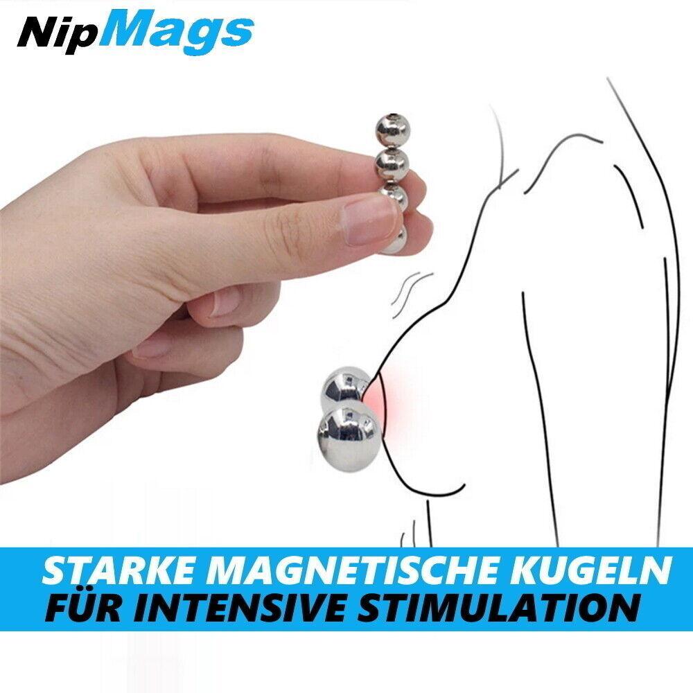 NipMags Starke Magnetische Kugeln Nippel Klemmen BDSM Erotik Brust Simulator 4er