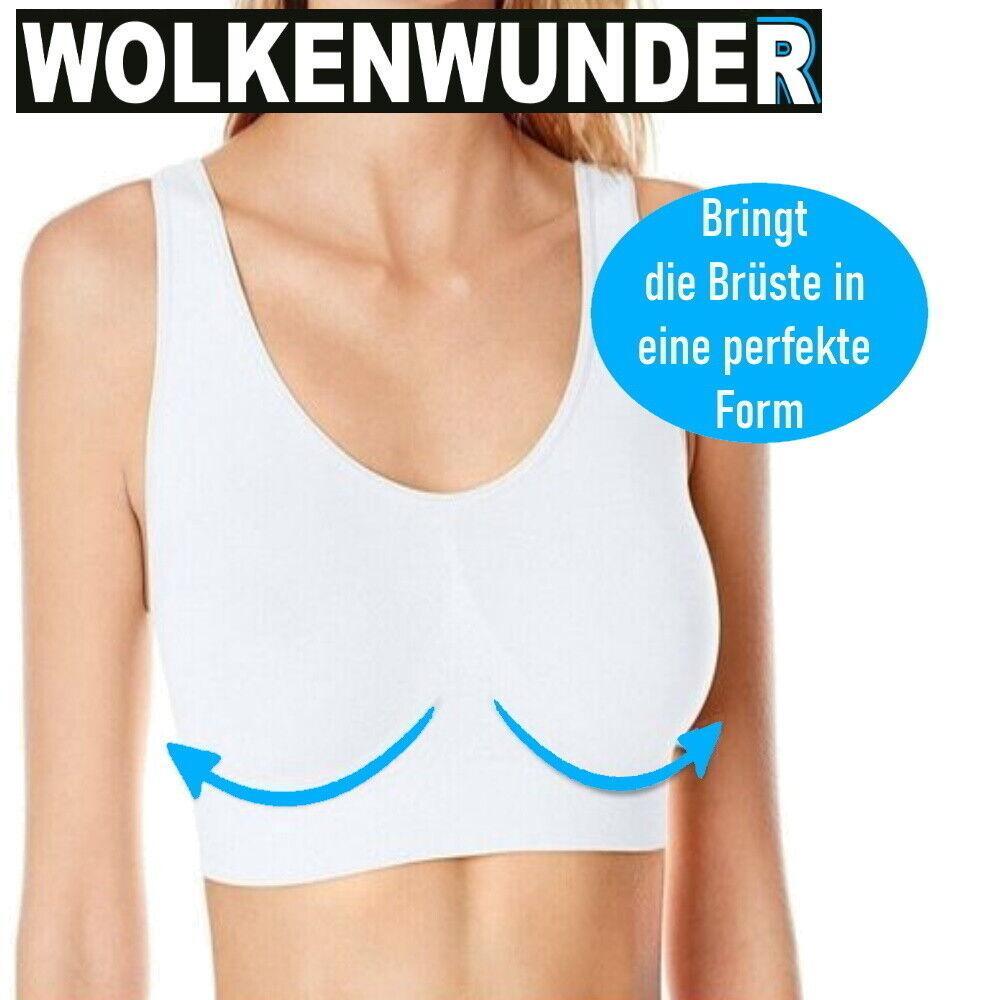 WOLKENWUNDER Das Wunder Wohlfühl Bustier nahtloser BH Ersatz ohne Bügel 3er Set