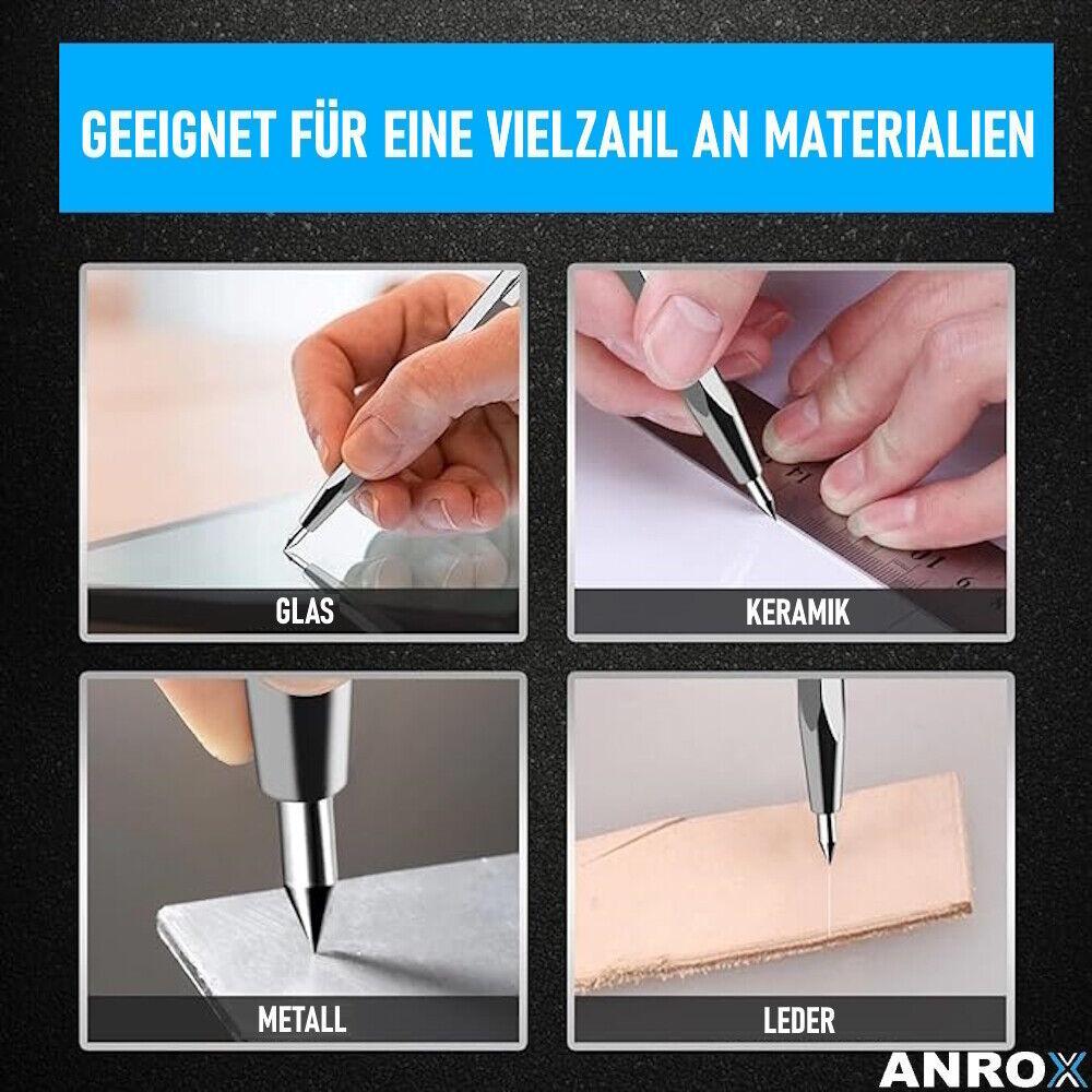 ANROX Anreißstift Anreißer Anreißnadel Reißnadel Metall Holz Keramik Glas [4er]