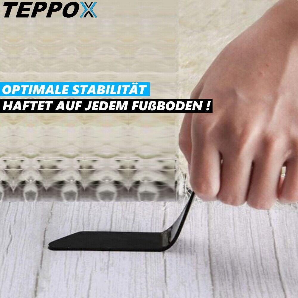 TEPPOX Teppichstopper Anti-Rutsch Aufkleber Stopper Pads Teppichgreifer [4er]
