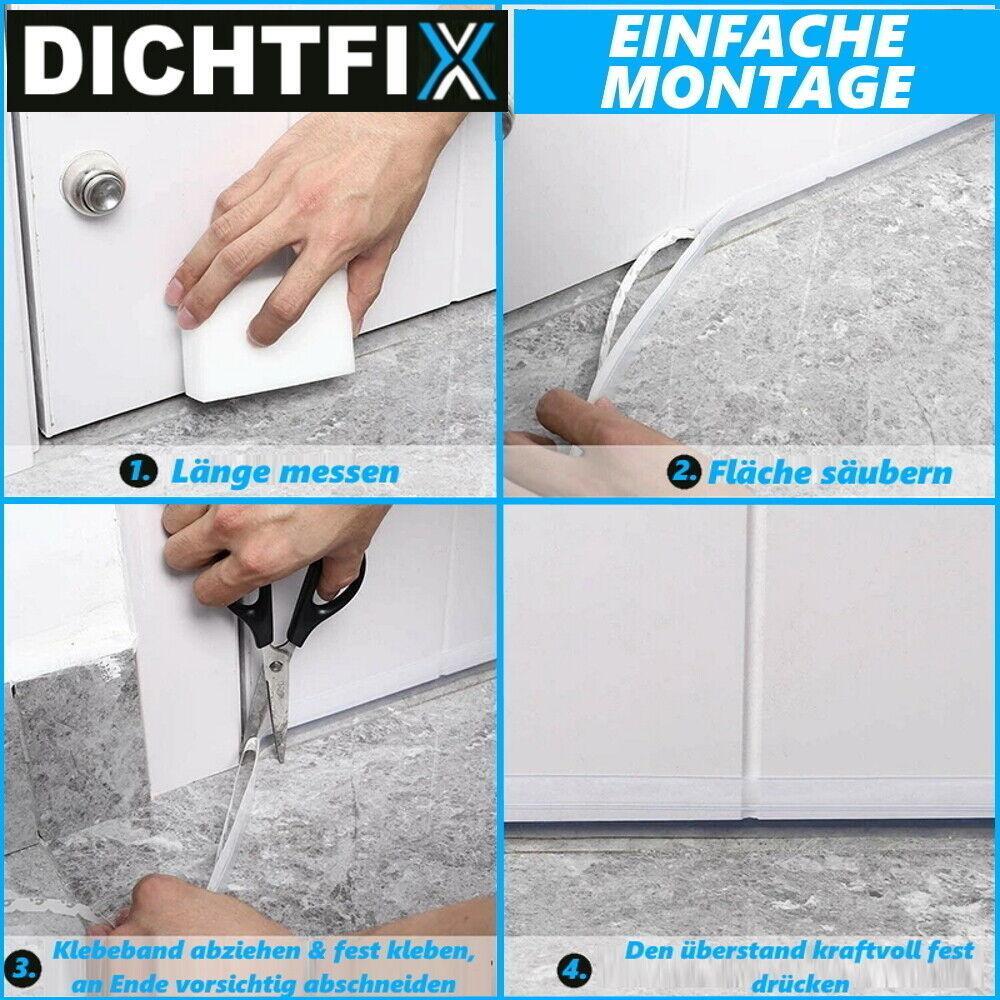 DICHTFIX Silikon Dichtungsstreifen Silikondichtstreifen Türbodendichtung