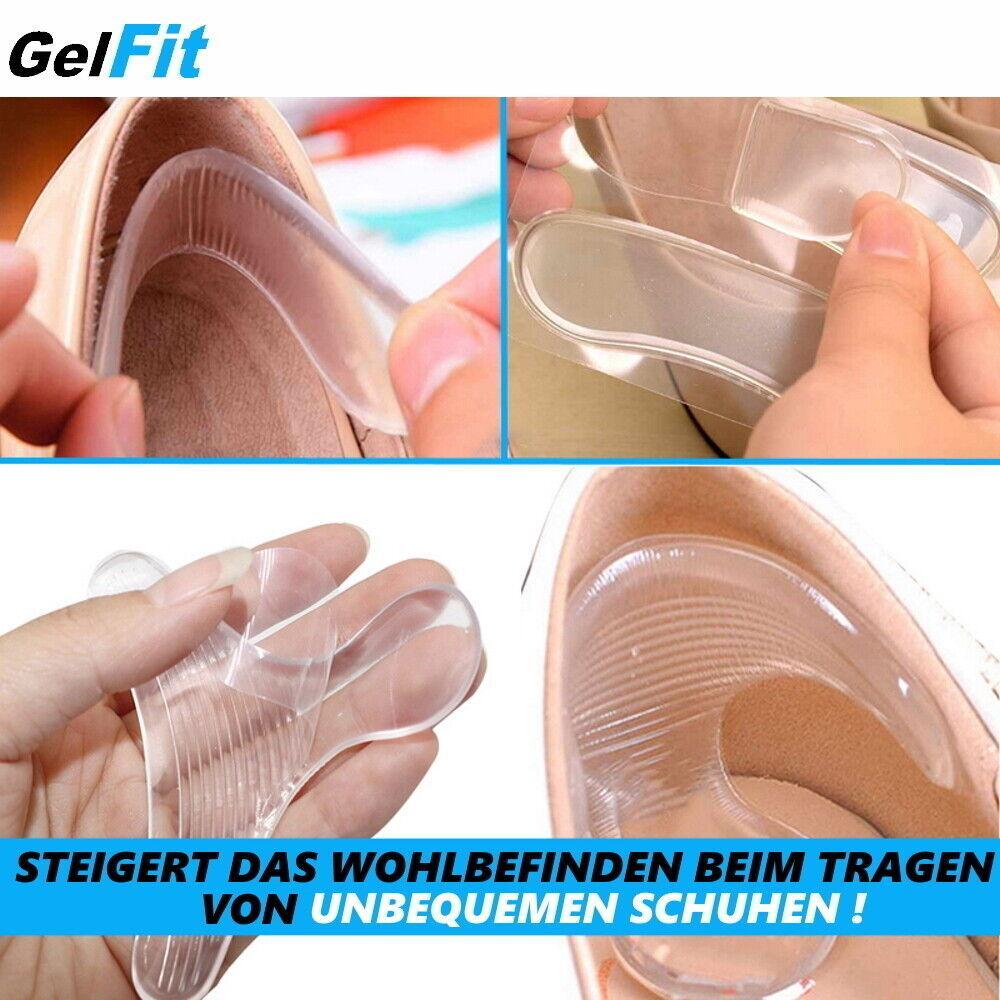 GelFit Schuheinlagen Set Schuh Gel Einlagen Fersen Kissen Polster Heel 14-tlg
