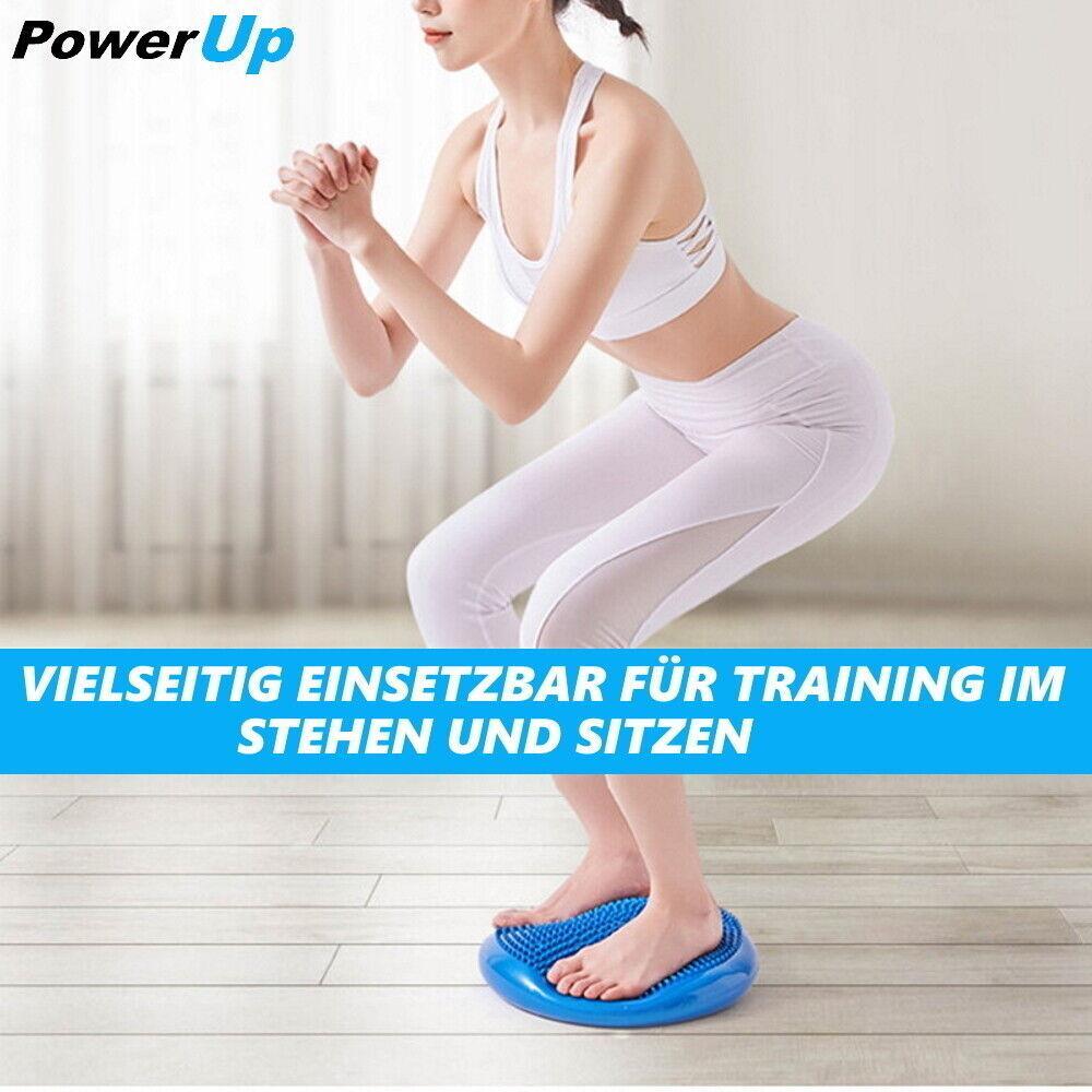 POWERUP Ballsitzkissen Luftkissen Sitzhilfe Sitzkissen Balance Kissen mit Pumpe