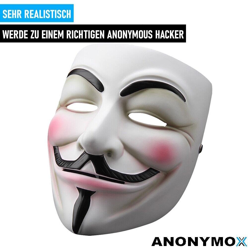 ANONYMOX Guy Fawkes Maske Anonymous Vendetta Halloween Party Fasching Karneval
