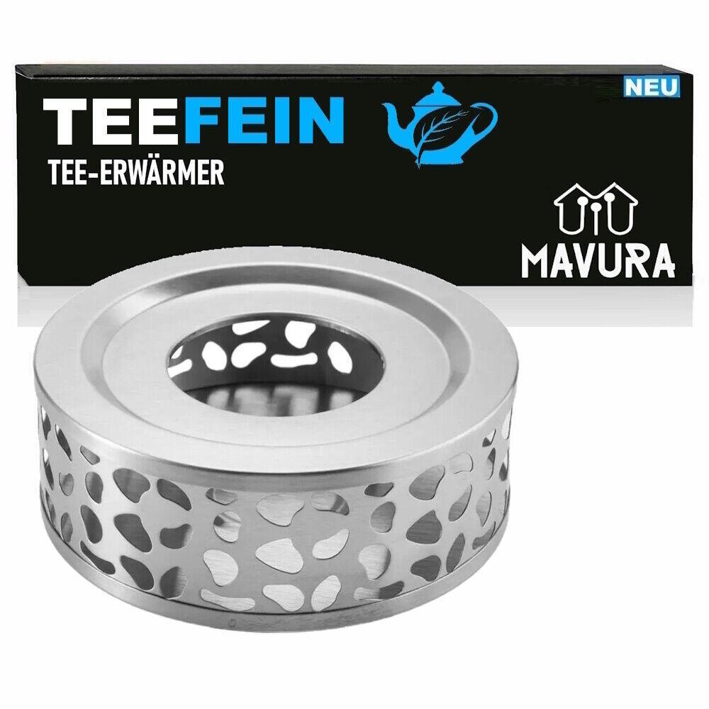 TEEFEIN Teewärmer Edelstahl Teekannenwärmer Stövchen Teeuntersetzer Kaffeewärmer
