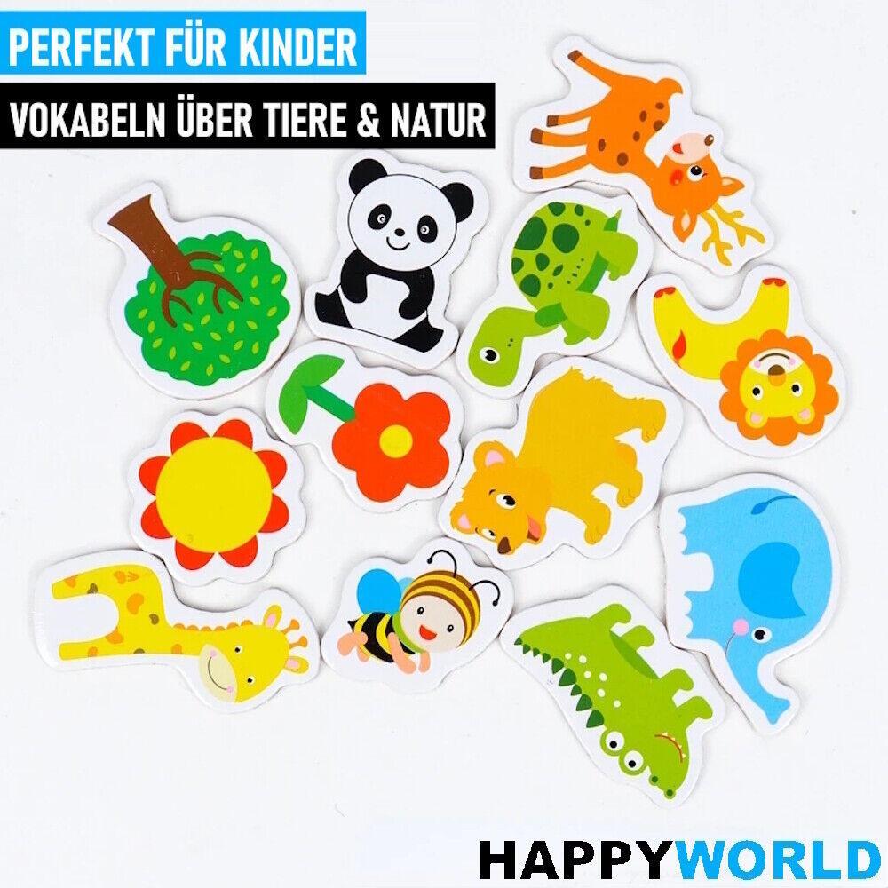 HAPPYWORLD Kühlschrankmagnete Tiere 3D Motive Pinnwand Whiteboard Notizhalter