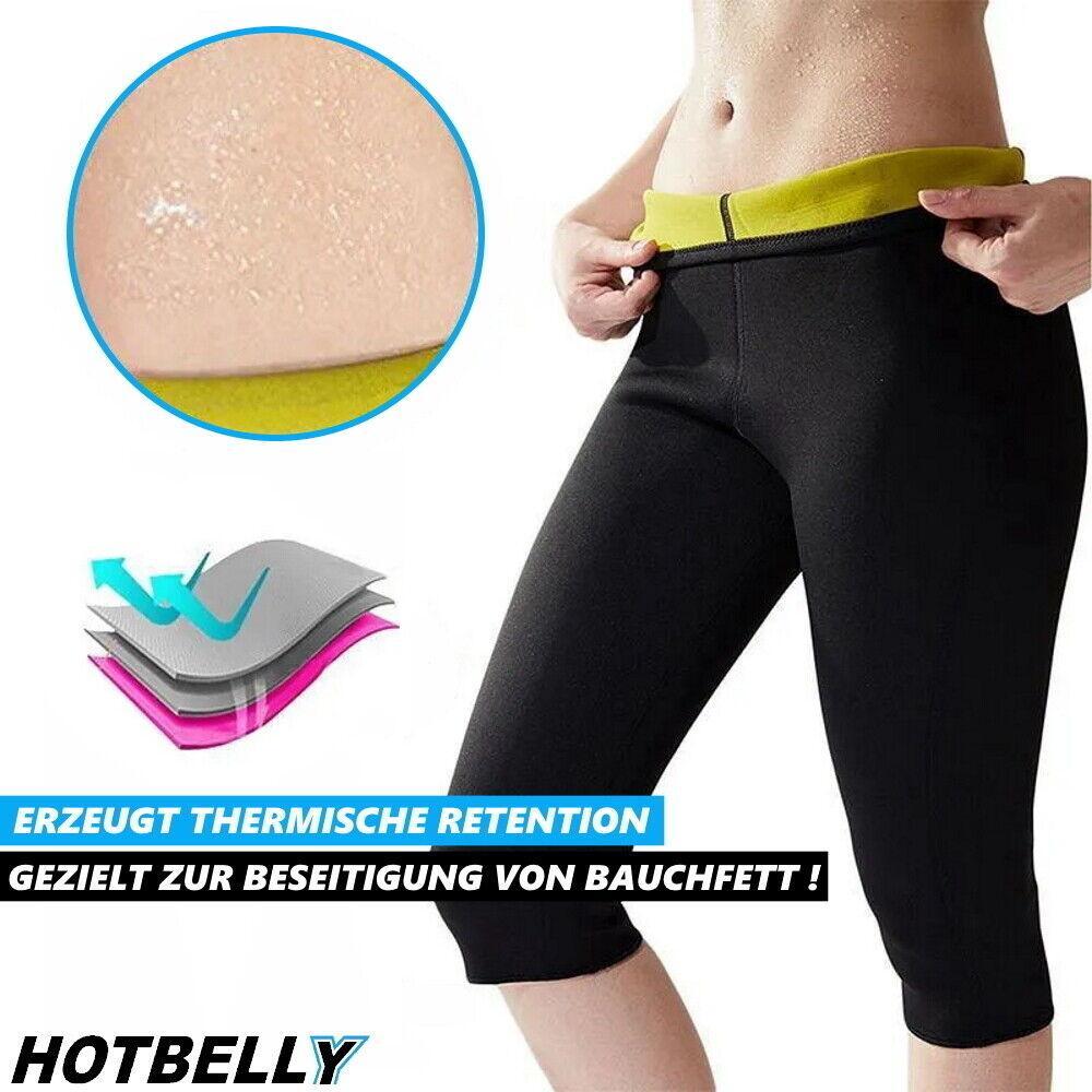 HOTBELLY Neopren Schwitzhose Saunahose Hot Yogahose Sport Abnehmen Fitness Hose