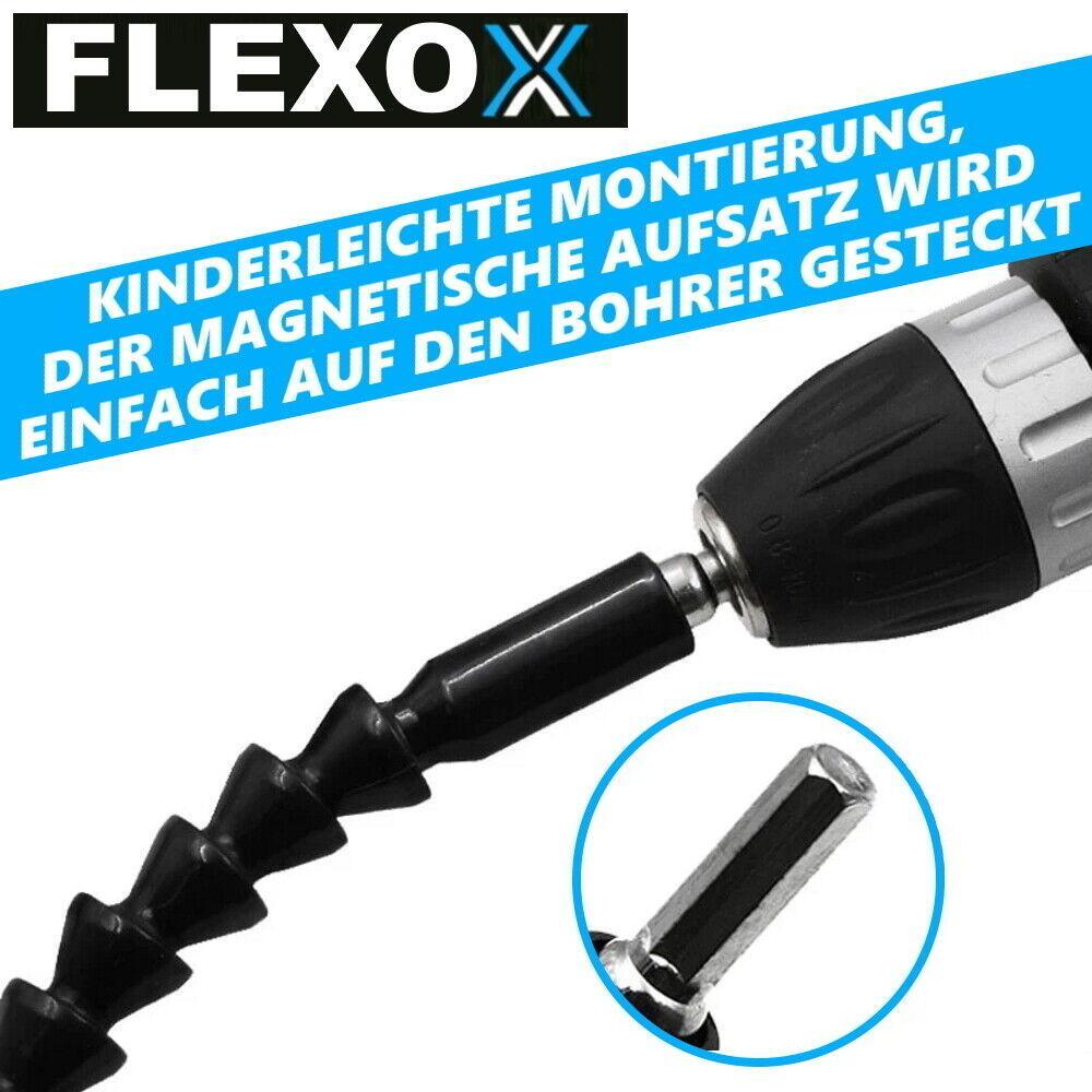FLEXOX Bithalter flexibel schwenkbar gelenk winkel magnetisch Schraubendreher