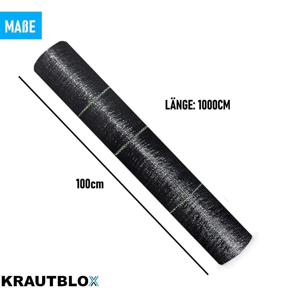 KRAUTBLOX Unkrautvlies Unkrautbarriere Unkrautschutz Gartenvlies Bodengewebe 10m