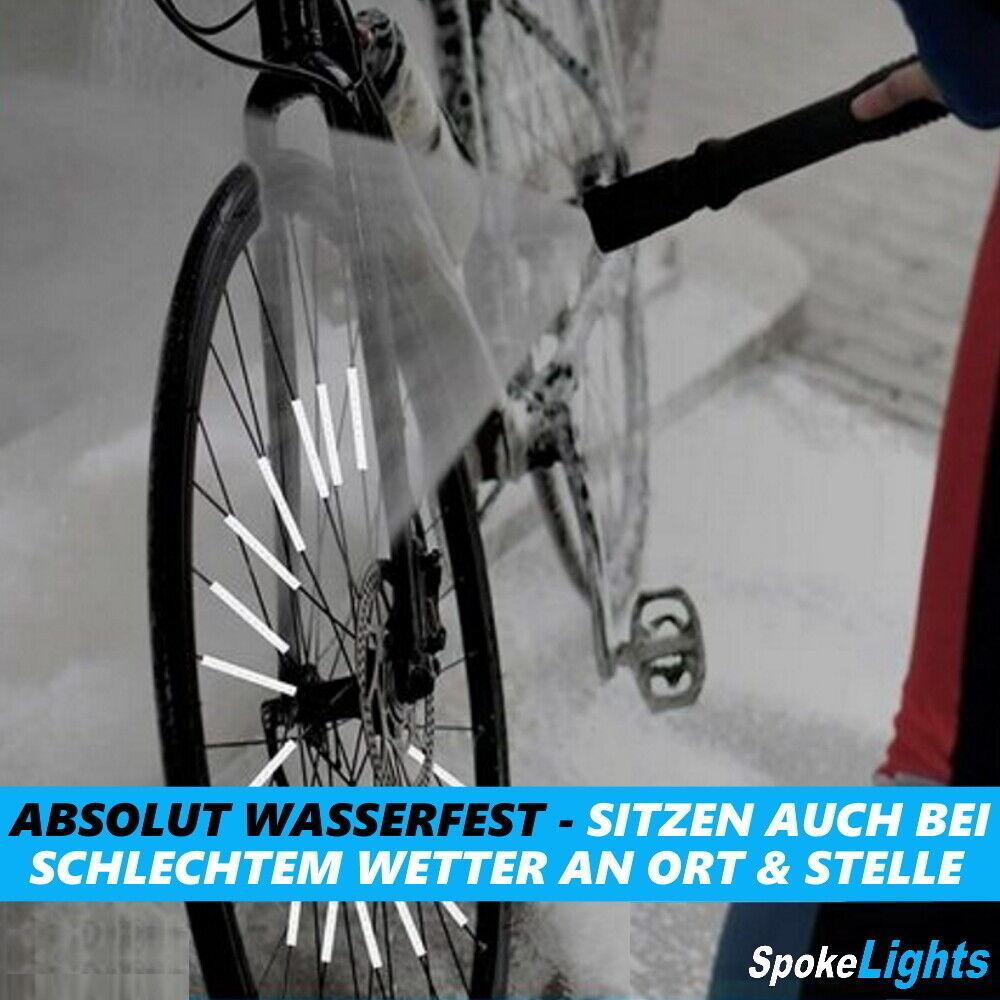 SpokeLights Fahrrad Speichen Reflektoren Strahler Licht Katzenauge Stäbe 36Set
