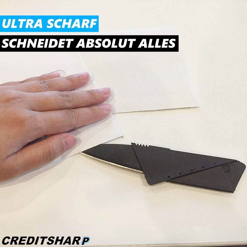 CREDITSHARP Kreditkartenmesser Klappmesser Faltmesser Taschenmesser ultradünn 2x