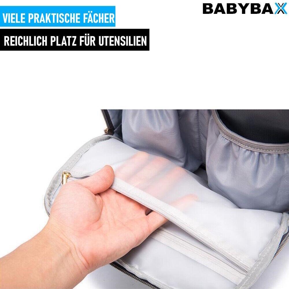 BABYBAX Wickeltasche Babytasche Wickelrucksack Baby Windelrucksack Mamatasche