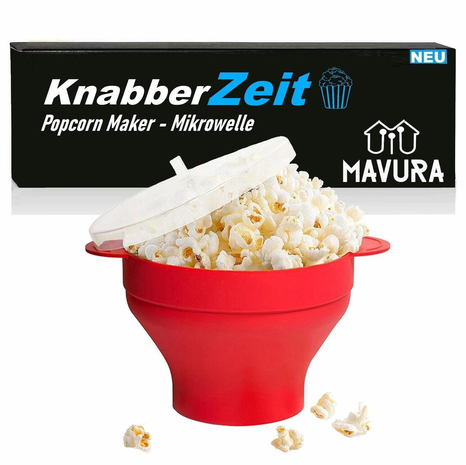 KNABBERZEIT Popcornmaker Popcornmaschine Popcorn Maker Silikon für Mikrowelle