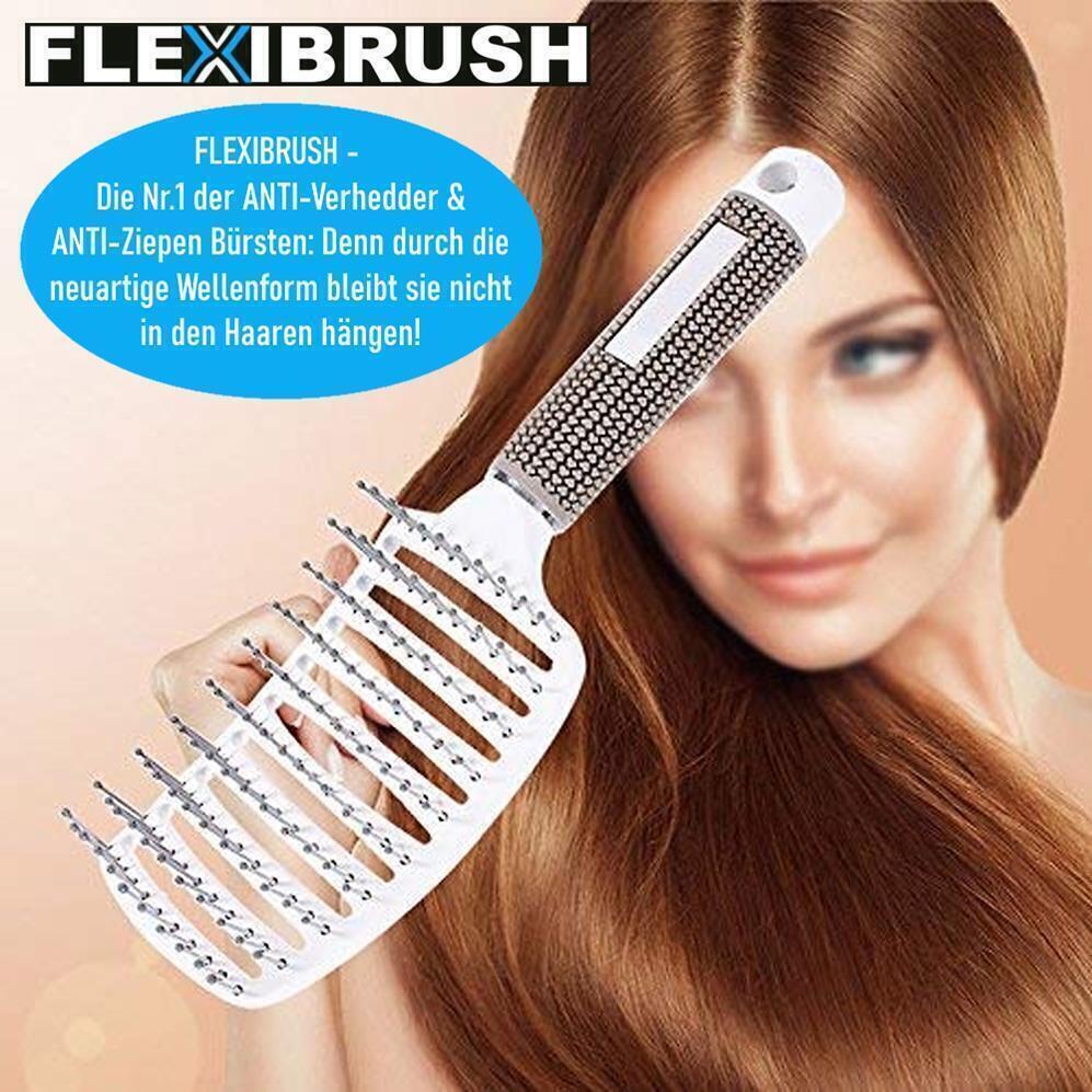 FLEXIBRUSH Anti-Ziepen Haarbürste Detangler Bürste Kopfmassage Kamm Entwirren