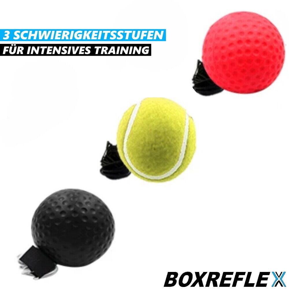 BOXREFLEX Boxen Training Ball Reflex Reaktions Speed Fitness Punch Boxing [3er]