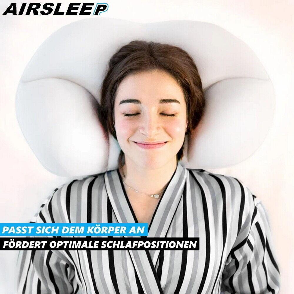 AIRSLEEP 3D Ergonomisches Schlafkissen Wolkenkissen rundum Kopfkissen Memory