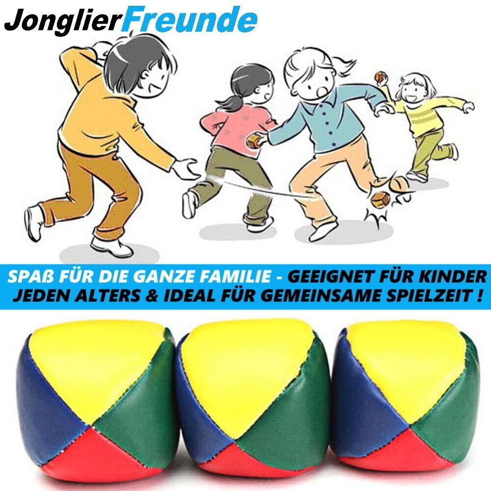 JONGLIERFREUNDE Jonglierbälle Set Premium Jonglierset Jonglieren m.Anleitung 3er