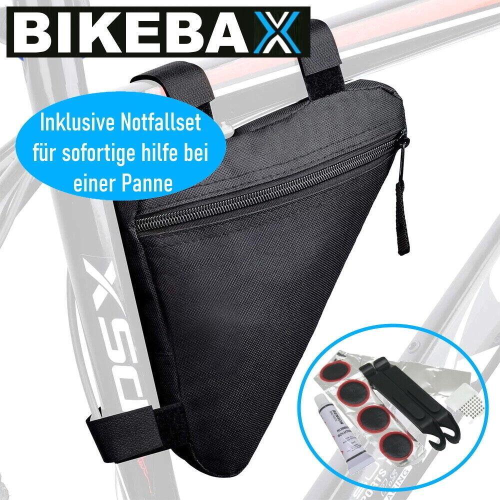BIKEBAX Fahrrad Rahmentasche Fahrradtasche Dreieckstasche +Reifen Reparatur Set