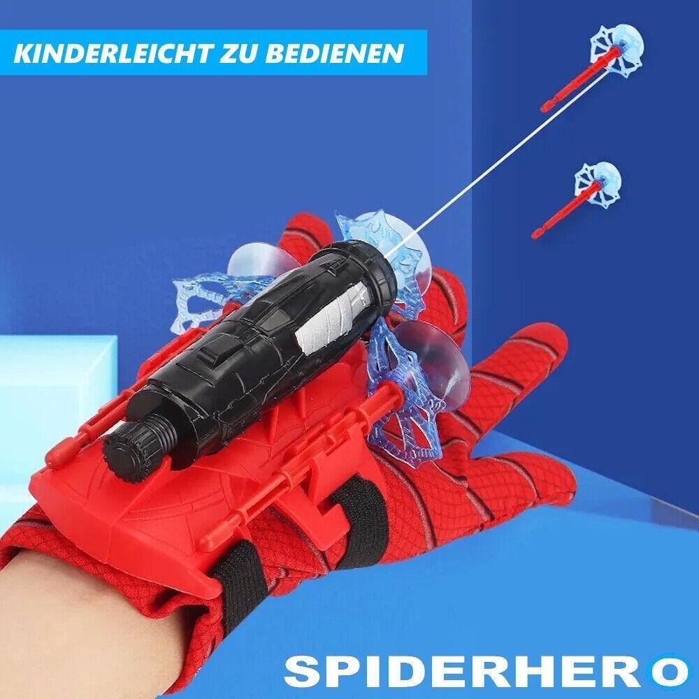 SPIDERHERO Spinnennetz Handschuhe Shooter Kostüm Dart Launcher Spider Blaster 2x