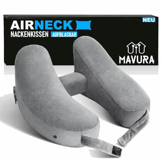 AIRNECK Nackenhörnchen Nacken Kissen Reise Flugzeug Auto Reisekissen mit Kopfstü