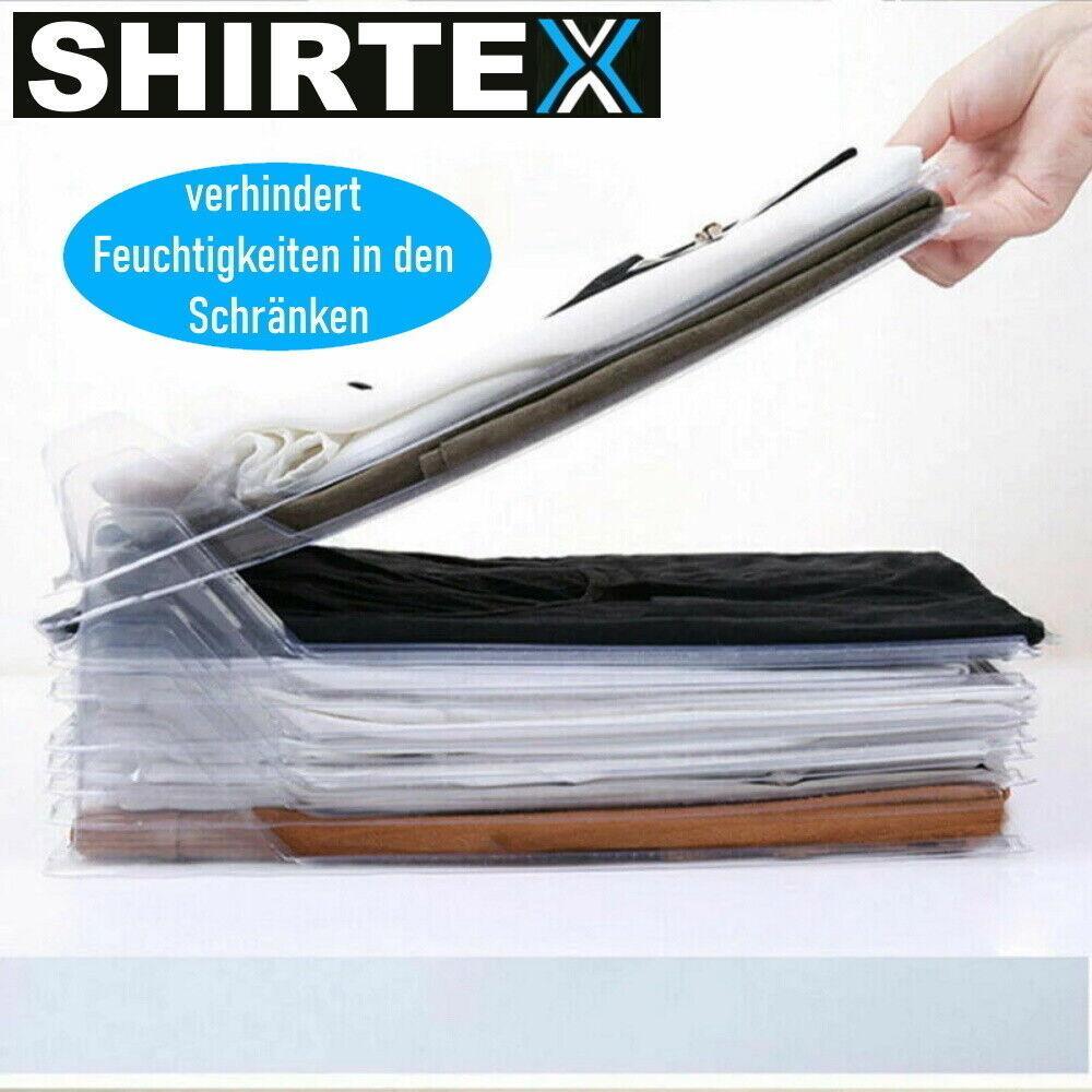 SHIRTEX T-Shirt Organizer stapelbar Aufbewahrungstasche Wäsche Shirts 10er Set