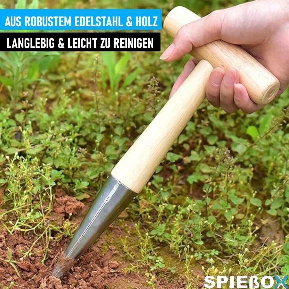 SPIEßOX Pflanzholz Setzholz Pikierstab Samensetzer Einpflanzhilfe Pflanzenstab