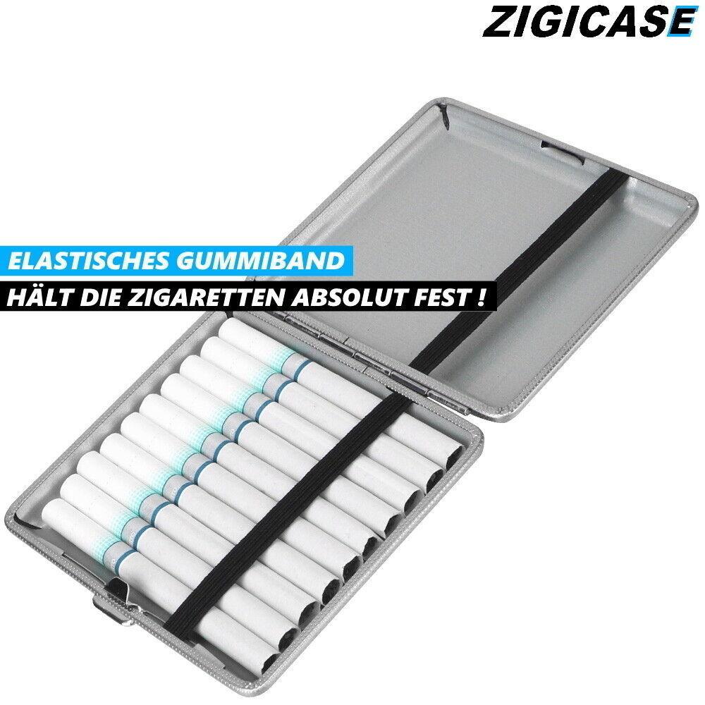 ZIGICASE Zigaretten Etui Zigarettenschachtel Aufbewahrung Box Dose Lederoptik