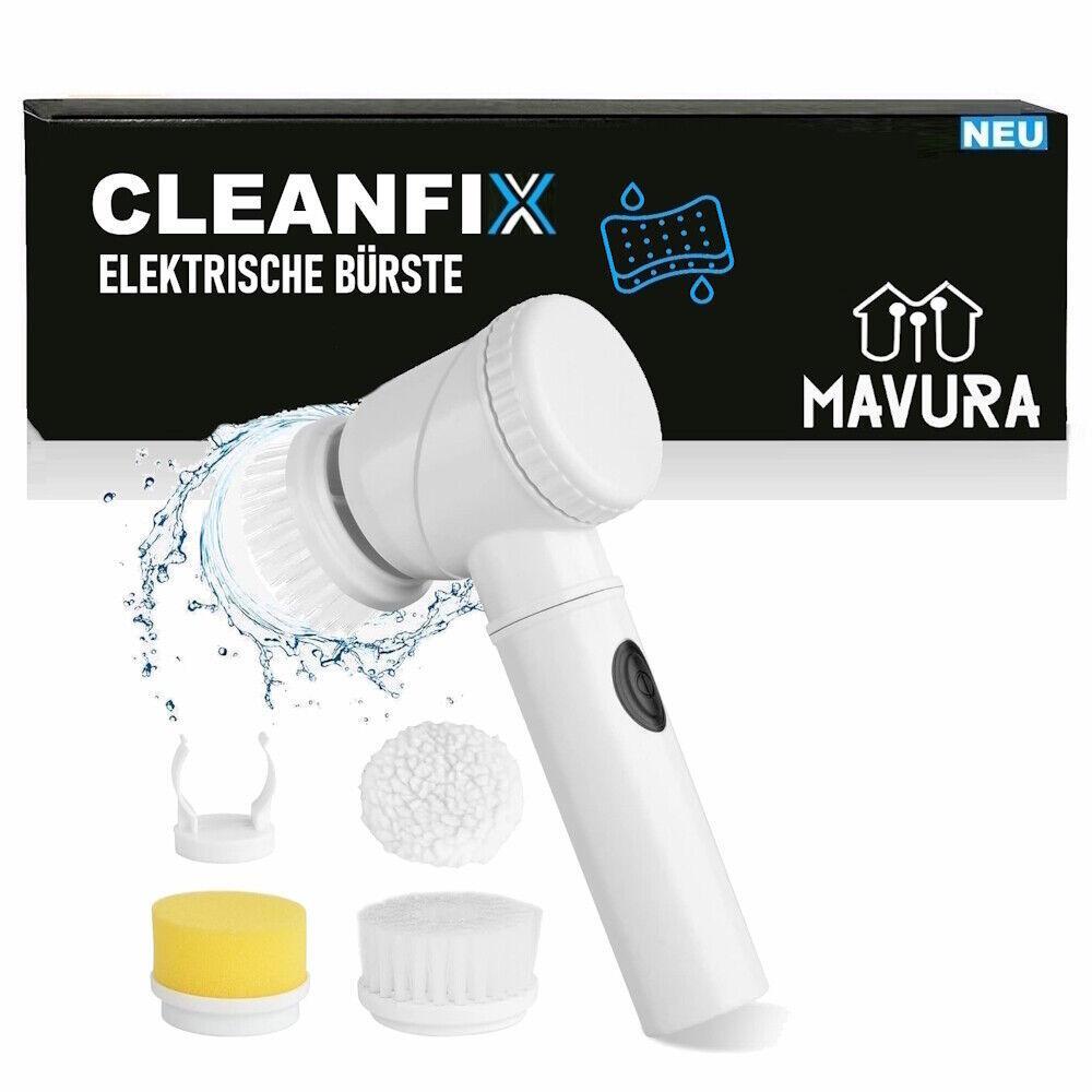 CLEANFIX Elektrische Reinigungsbürste Akku Power Spin Scrubber Reinigung Set