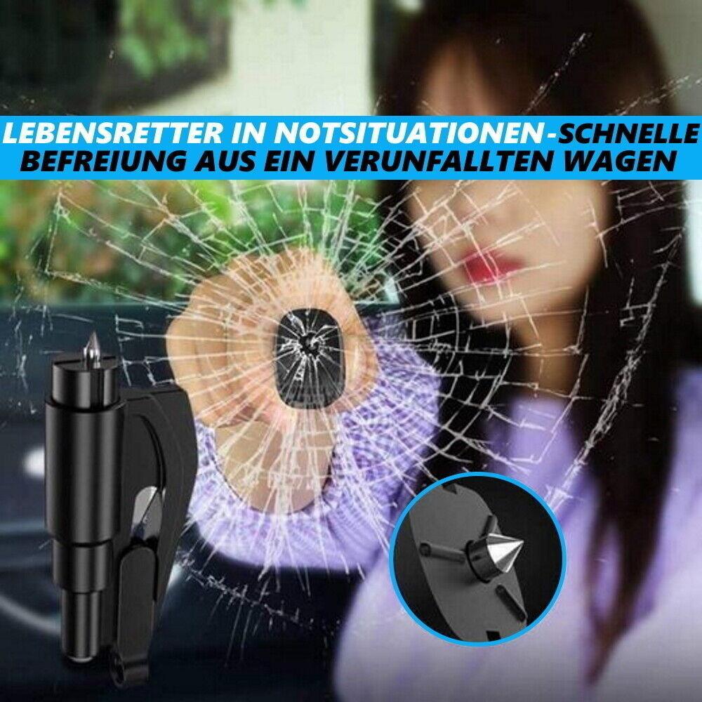 MagicSafe Notfallhammer Rettungswerkzeug mit Gurtschneider Glashammer Autohammer