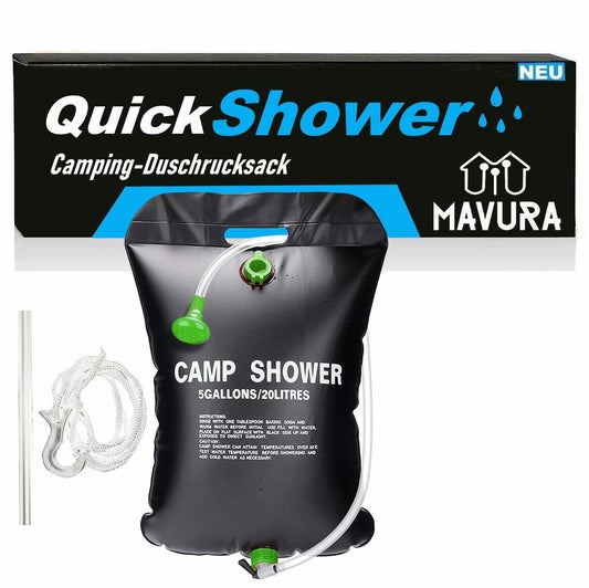 QUICKSHOWER Camping Dusche Solar Garten Reise Festival Outdoor Duschsack 20L