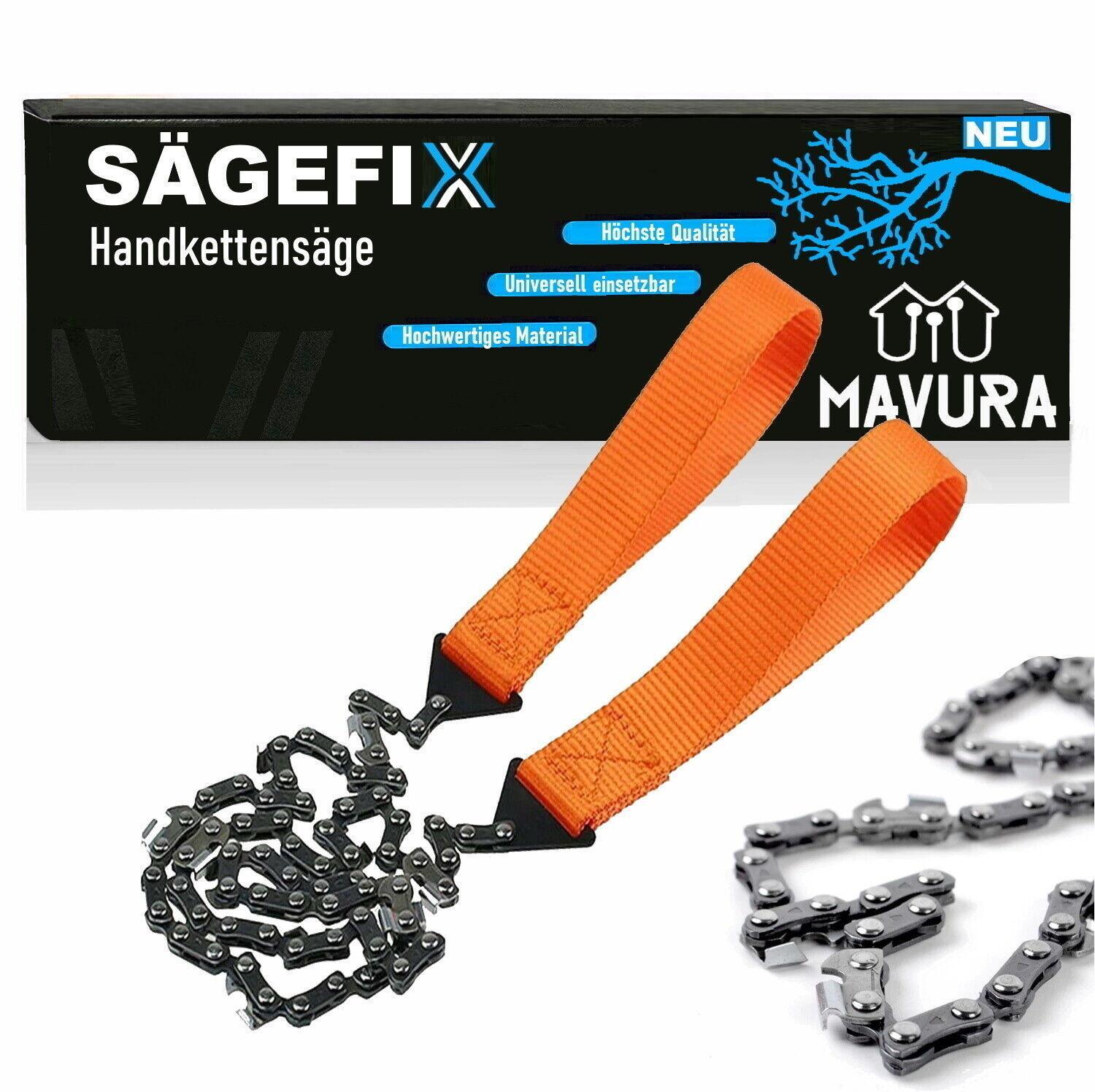 SÄGEFIX Handkettensäge Handsäge Sägeseil Seilsäge EXTREM SCHARF (inkl.Tasche)