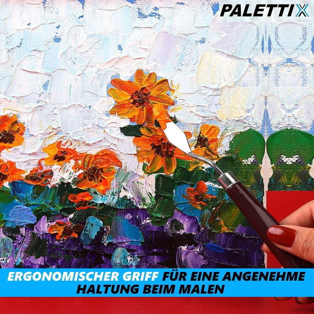 PALETTIX Palettenmesser Set Malmesser Malspachtel Farbspachtel Künstlerspachtel