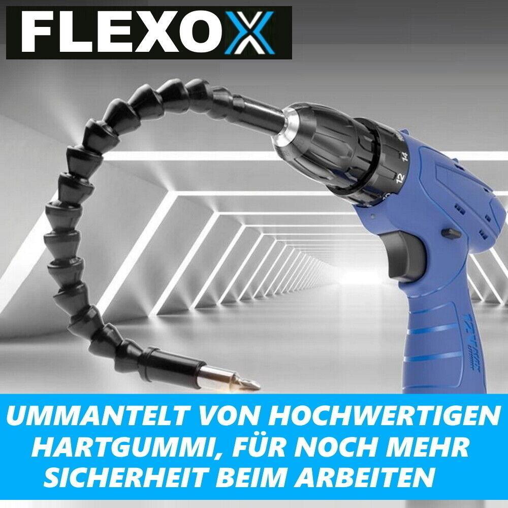 FLEXOX Bithalter flexibel schwenkbar gelenk winkel magnetisch Schraubendreher