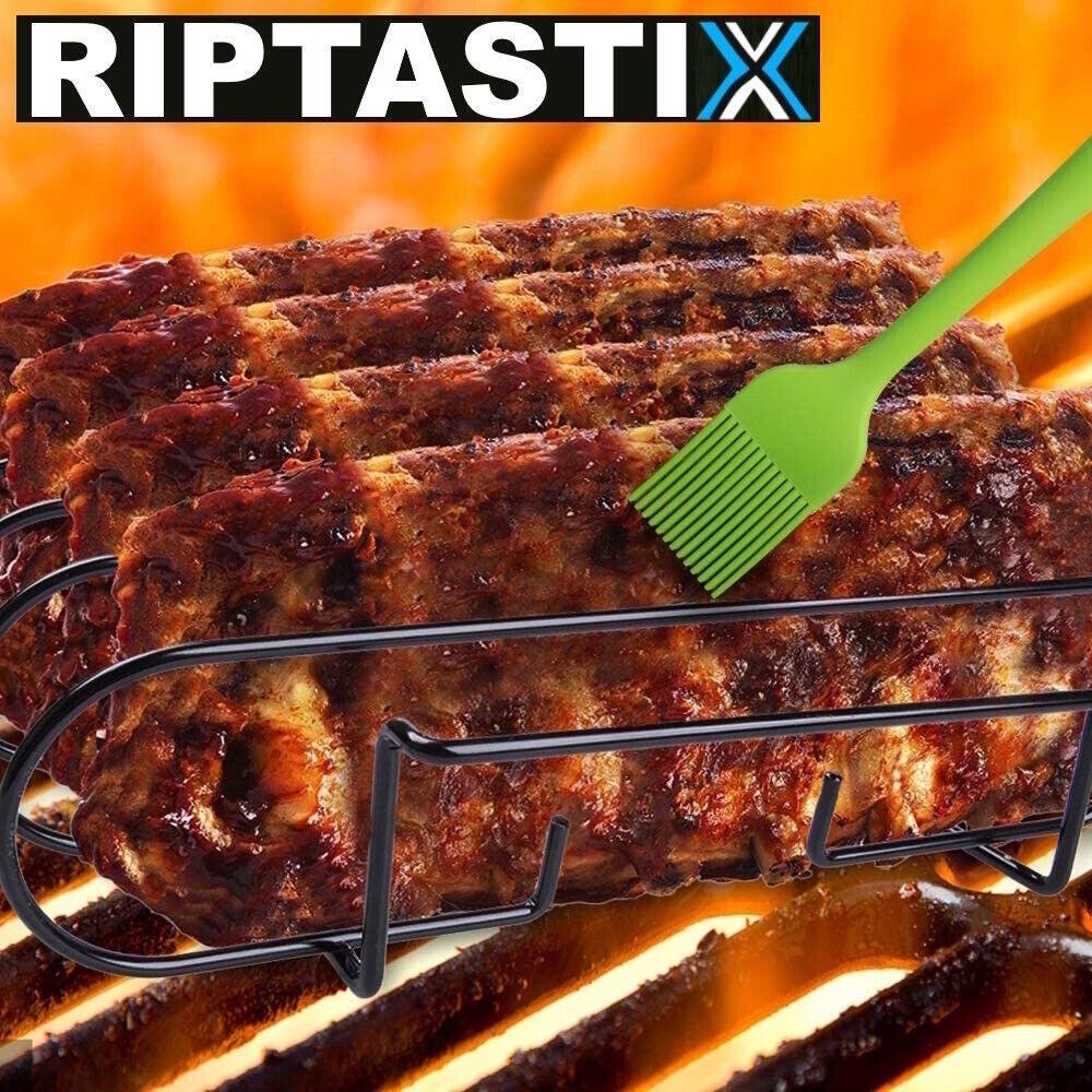 RIPTASTIX Rippchenhalter Bratenhalter Spareribs Steak Kotellet Halter für Grill