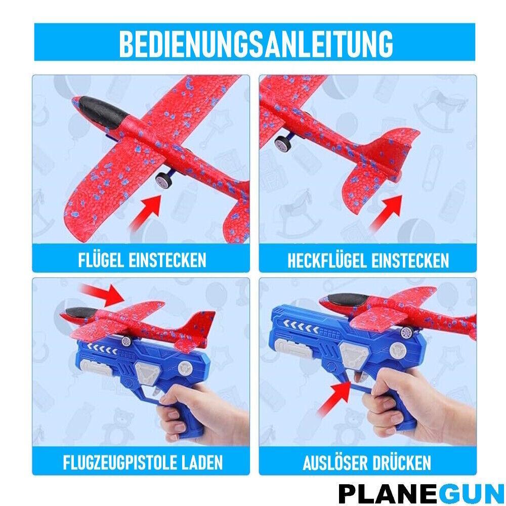 PLANEGUN Flugzeug Katapult Pistole Flugzeugwerfer Styropor Wurfgleiter Launcher