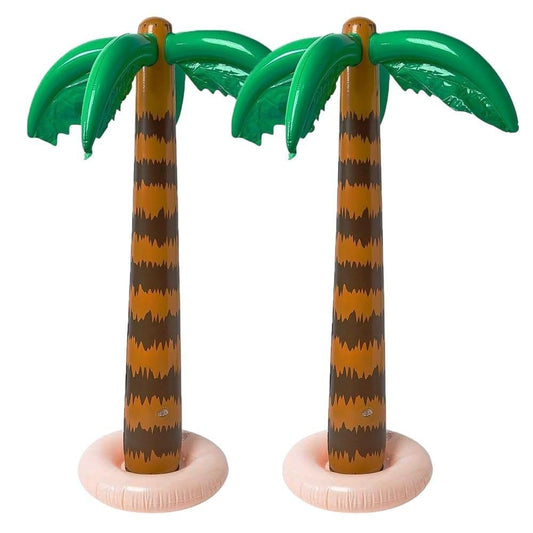 2er-Set aufblasbare Palmen Deko XXL für Pool Strand Party DE.