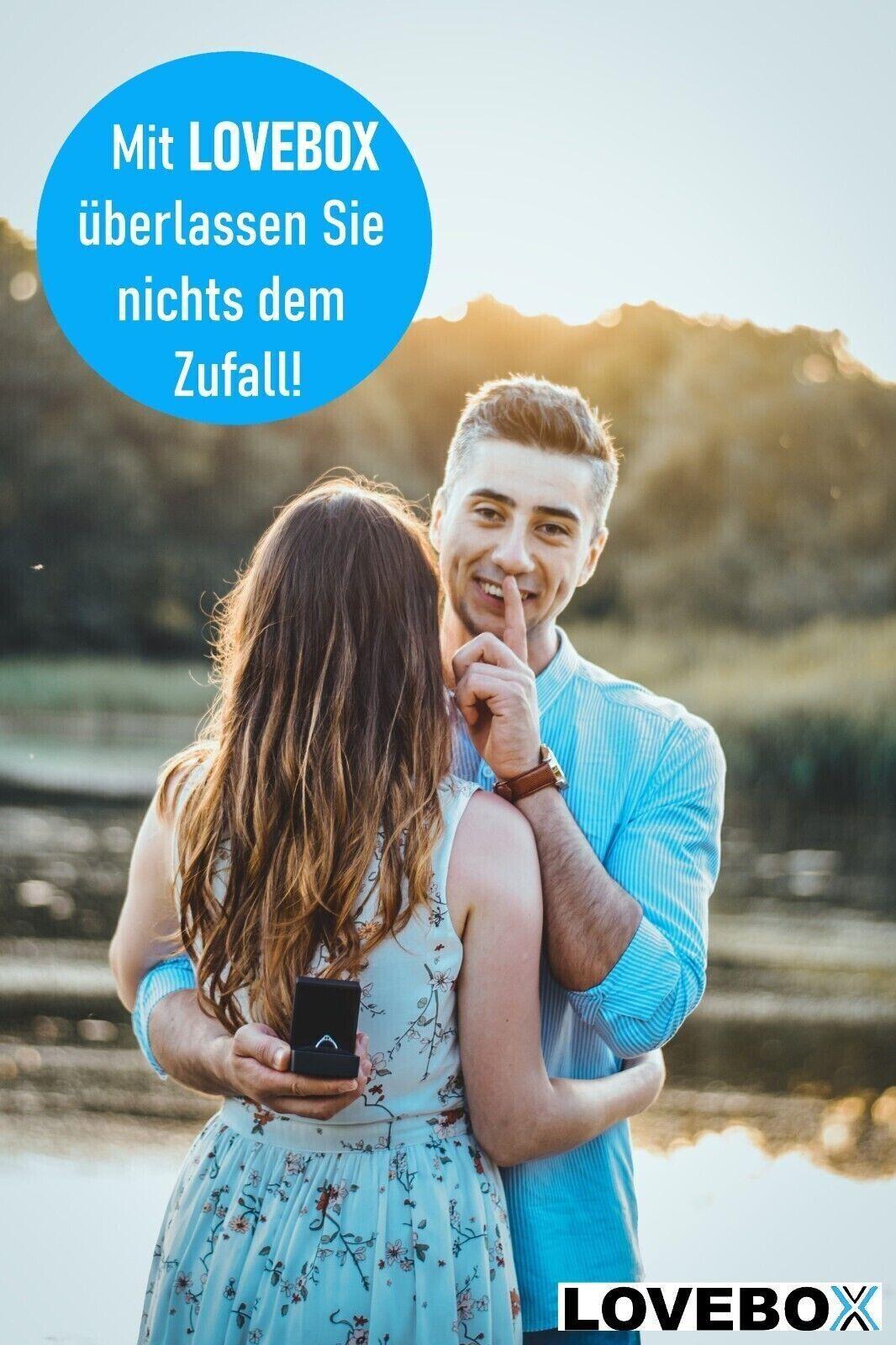 LOVEBOX Ringschatulle Ringbox Ringetui Samt Ringschachtel Schmuck Geschenkbox