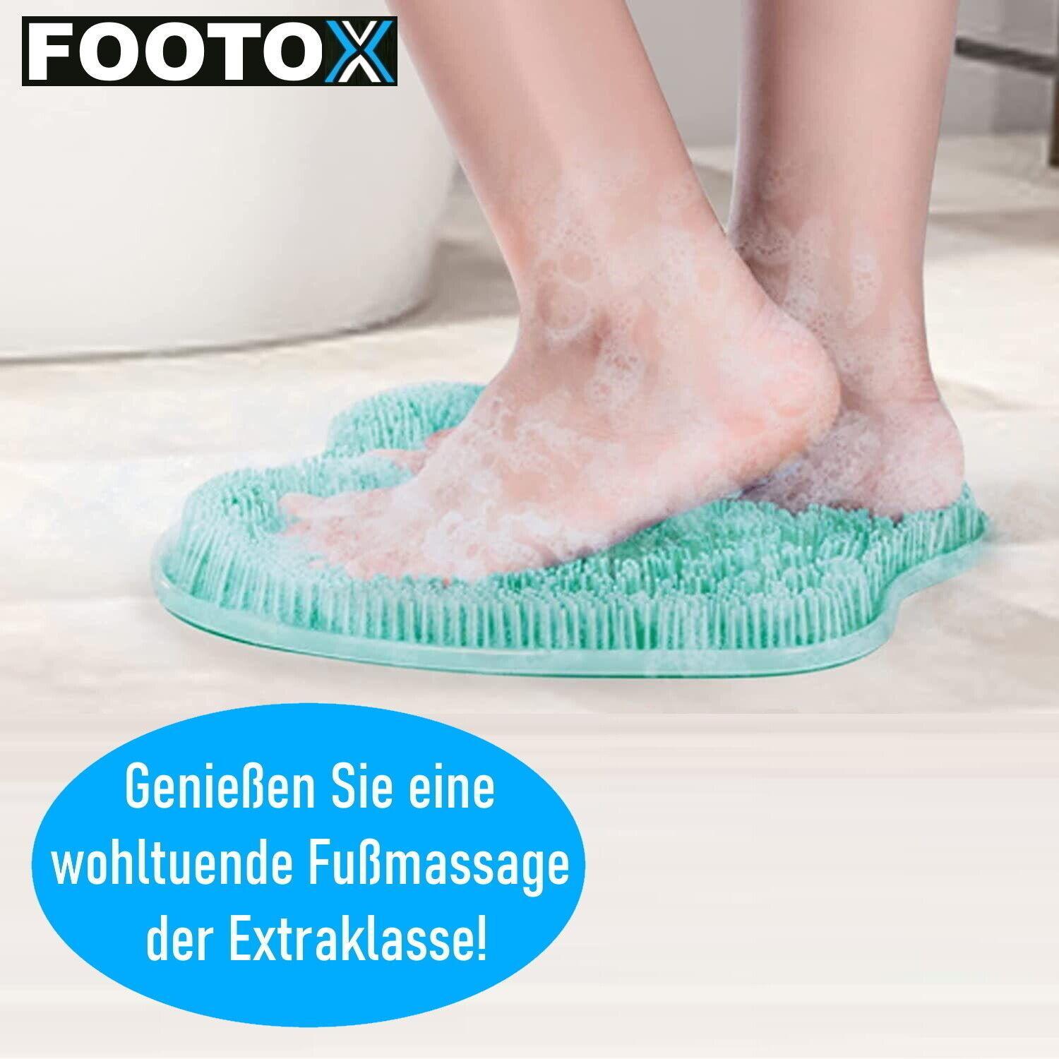 FOOTOX Silikon Fußbürste Fußwaschbürste Fußmassage Duschmatte Fuß Peeling Matte