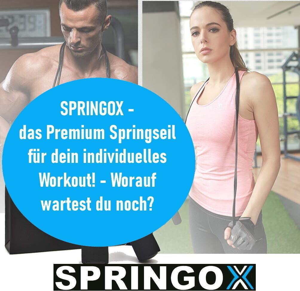 SPRINGOX Profi Springseil Speed Rope Jump Seilspringen Hüpfseil Fitness Stahl