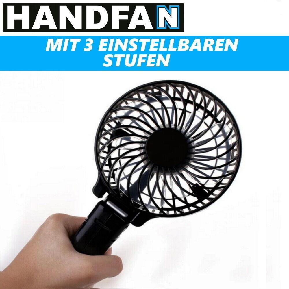 HANDFAN Mini Handventilator tragbarer faltbarer USB Lüfter Akku Ventilator