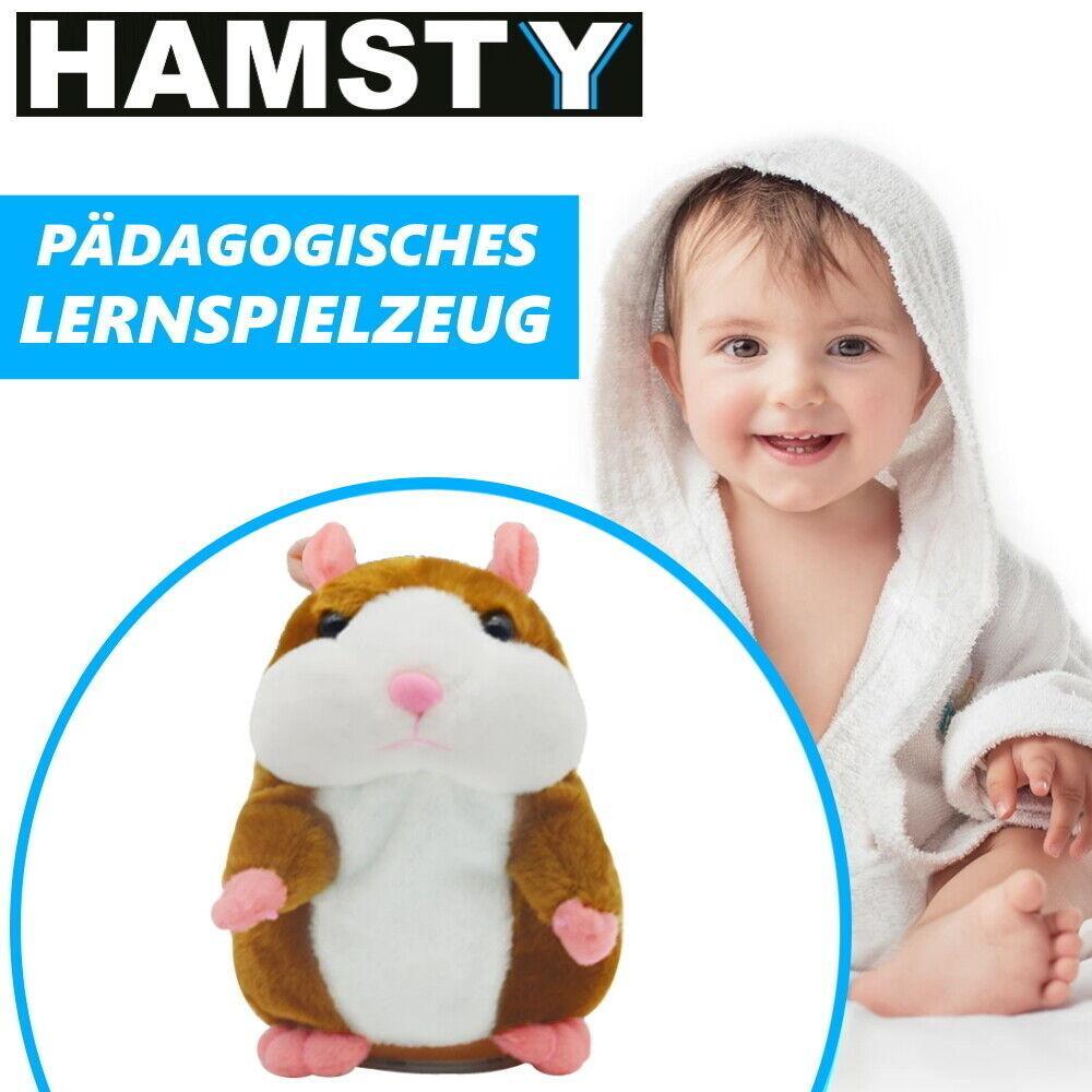 HAMSTY Sprechender Hamster Kuscheltier Plüschtier Stofftier Kinder Spielzeug