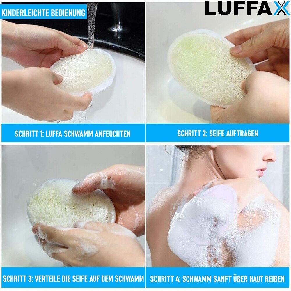 LUFFAX Luffa Schwamm Massagehandschuh Luffahandschuh Wellness Peeling Handschuh