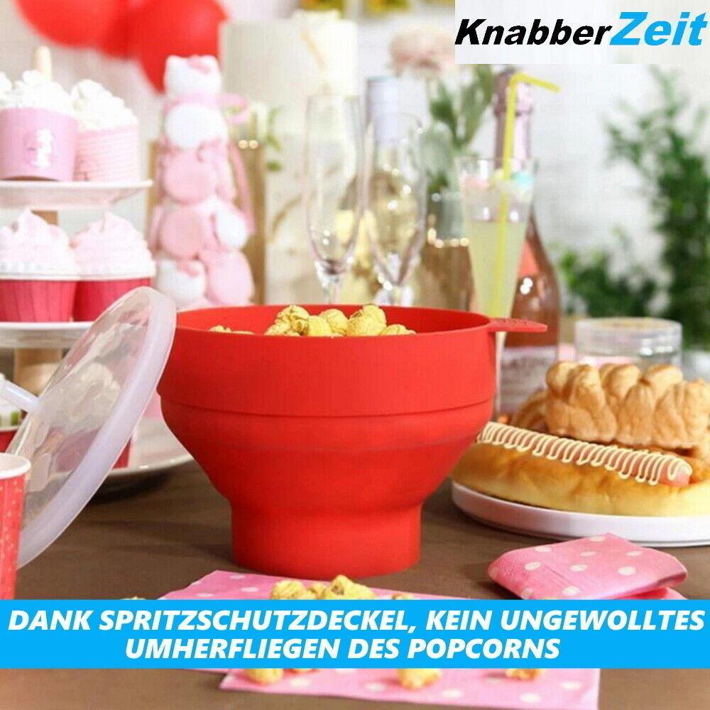 KNABBERZEIT Popcornmaker Popcornmaschine Popcorn Maker Silikon für Mikrowelle