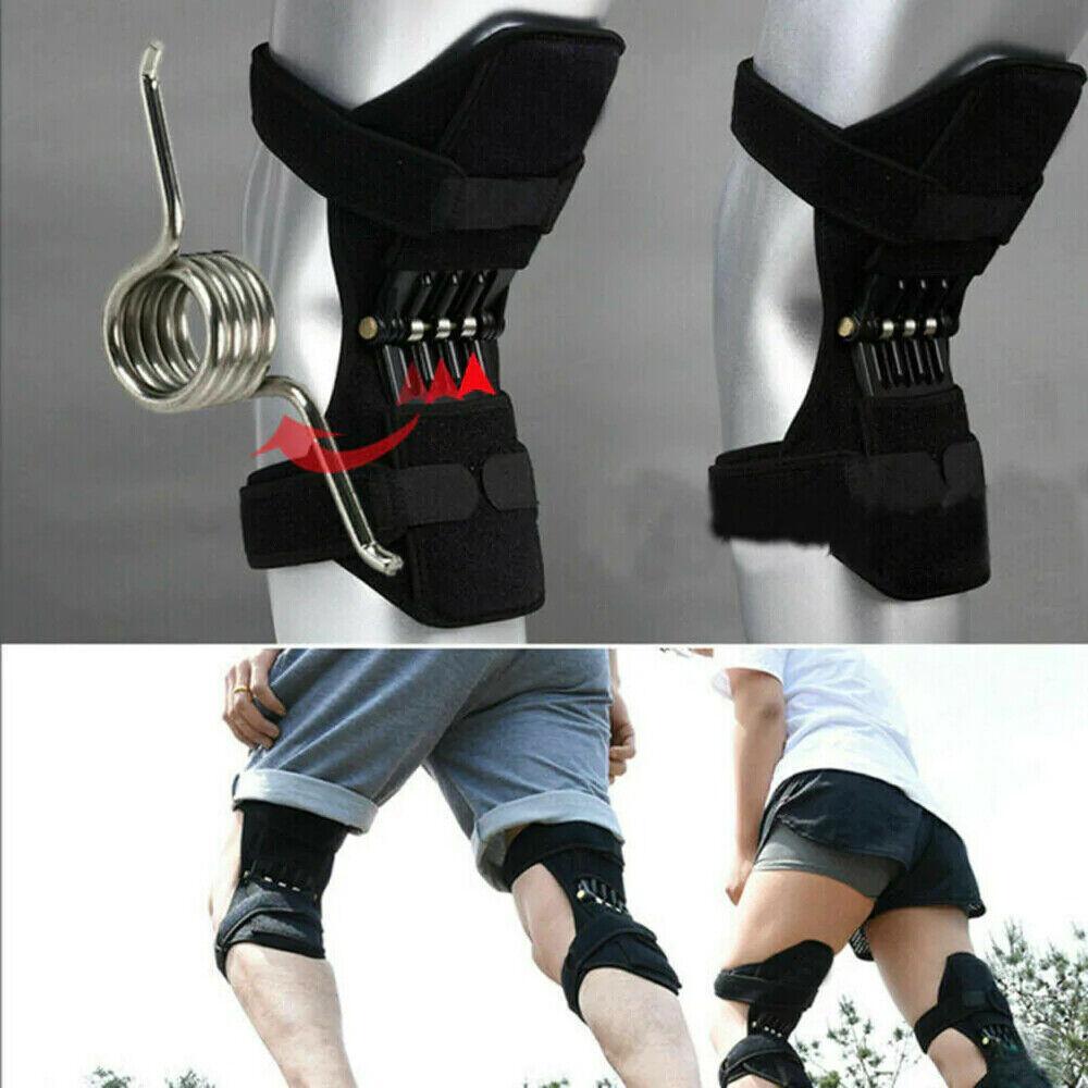 POWER Knie-Booster Kniegelenkstütze Kniestabilisator Kniebandage Feder [2er Set]