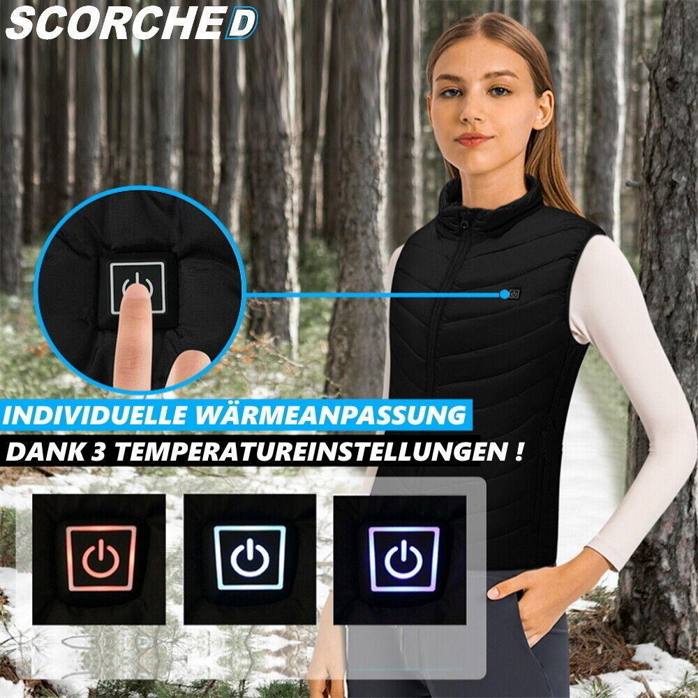SCORCHED Premium Heizjacke Heizweste Beheizbare Weste Jacke Winter USB - USB