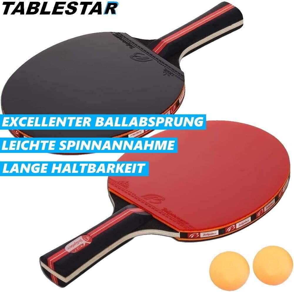 TABLESTAR Tischtennisschläger Set Profi Tischtennis Ping Pong Schläger mit Bälle